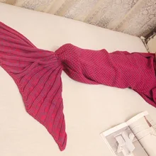 Новинка года, милая девушка зима теплая Вязанное одеяло «хвост русалки» сна Пижама брюки рыбий хвост постельные принадлежности Обёрточная бумага pijama роковой детские пижамы