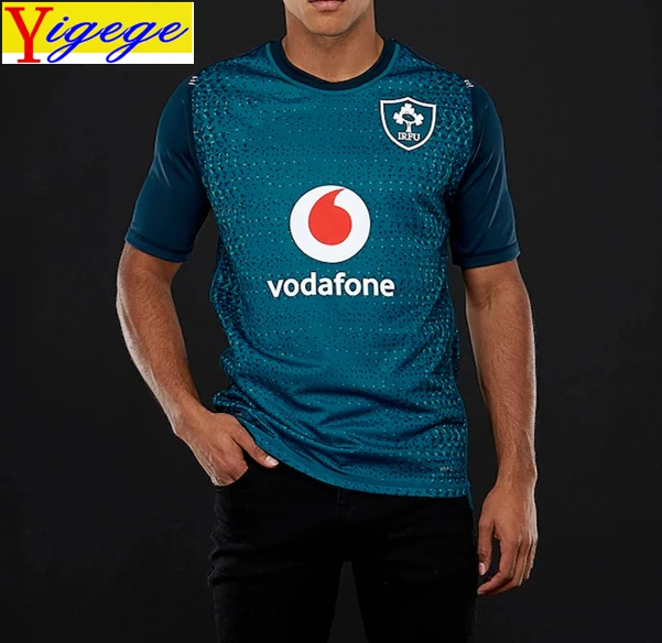 Yigege ايرلندا IRFU جيرسي 2019 بعيدا قميص الأيرلندية قميص كرة قدم أمريكية مصنوع من الصوف الدوري قميص لرياضة الرجبي s-3xl AAA