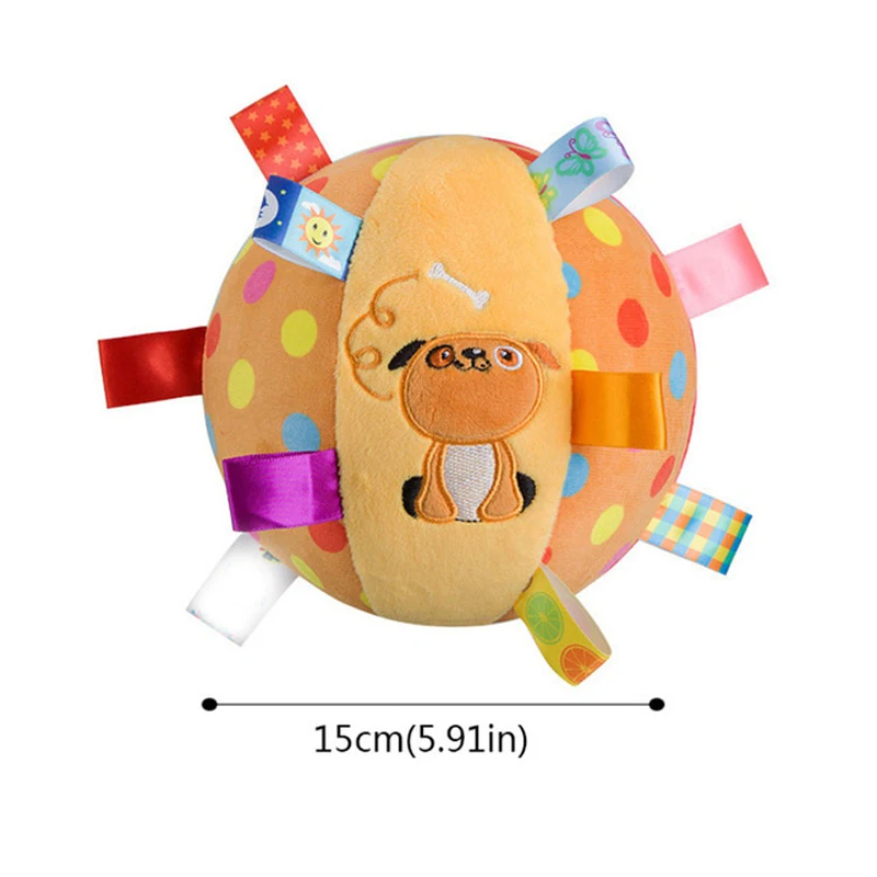 Baby Toys Stuffed Animal Ball Plush Toys With Sound Baby Rattles Infant Babies Body Building Ball Educational Toys For Children