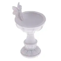 Миниатюрный Кукольный домик сад птица ванна статуя в виде фонтана с ангелом 1: 12