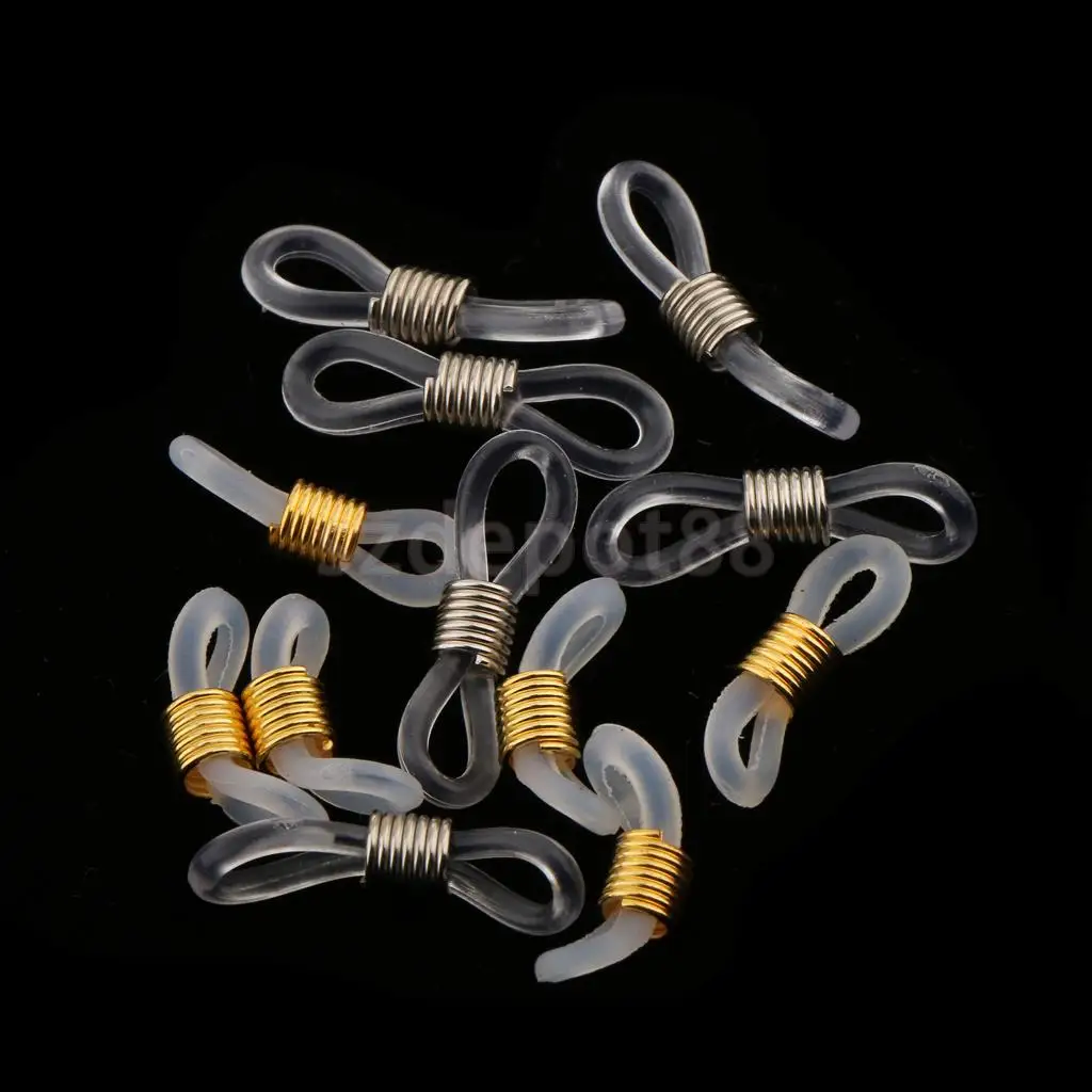 18pcs Anti-slip Rubber Ends Retainer Connector Holder for Eyeglass Chain