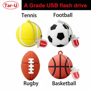 

Free Shipping: Plastic Cartoon Ball 64gb usb flash drive 32GB gift football flash pendrive basketball memory stick