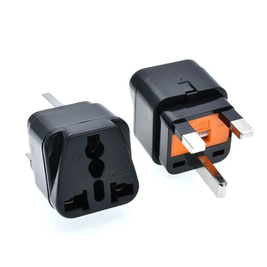 Adaptador de enchufe de viaje de EE. UU.  UE/UK/AU/in/CN/JP/Asia/Italia/Brasil a Estados Unidos (tipo B), enchufe de  pared de 3 clavijas con conexión a