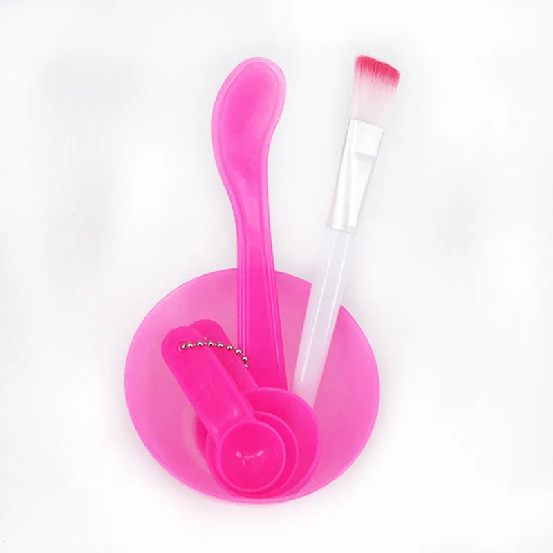  4 In 1 DIY Facial Beauty Mask Bowl Cosmetic Tool Mixing Spong Brush With Stick Brush Set (4)