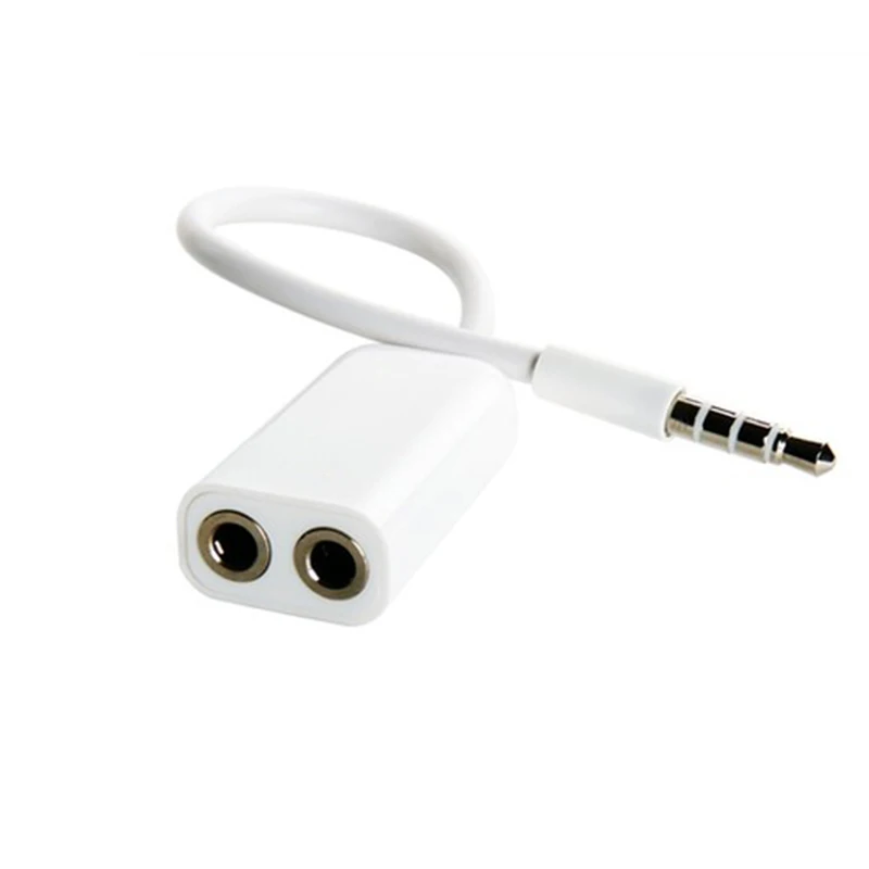 Kopen 1 Man 2 Vrouw 3.5 Jack Aux Audio Kabel Hoofdtelefoon Splitter voor apple iphone 4 5 5 s 6 6 s 7 plus ipad ipod laptop mp3 speaker