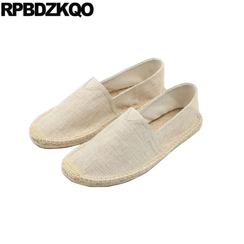 China Plus Size Korean Espadrilles Hemp Men Canvas Shoes Casual Designer New Breathable Spring Fashion Slip On Comfort 11 2021 | Обувь