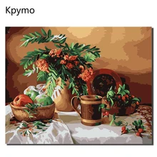 Kpymo DIY картина маслом в рамке по номерам натюрморт цветы картины холст живопись для гостиной стены искусства домашний декор VA-0280