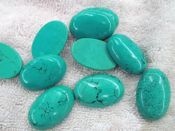 

high quality 15x20mm 25pcs cabochons turquoise roundel coin egg blue green jewelry beads focal