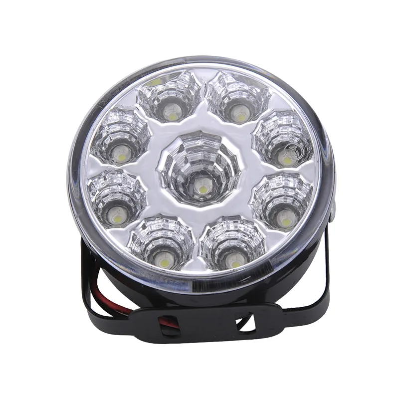 

2Pcs 12V 9 LED DRL Round Daytime Running Light White Car Fog Light Day Driving Lamp Car for Truck Van SUV ATV Motorcycle Bike