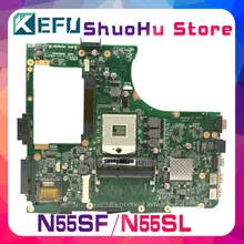 KEFU For ASUS N55SF N55SL N55S HM65 REV.2,0 laptop motherboard tested 100% work original mainboard