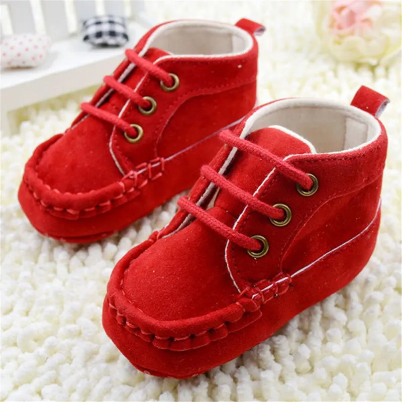 red baby boots