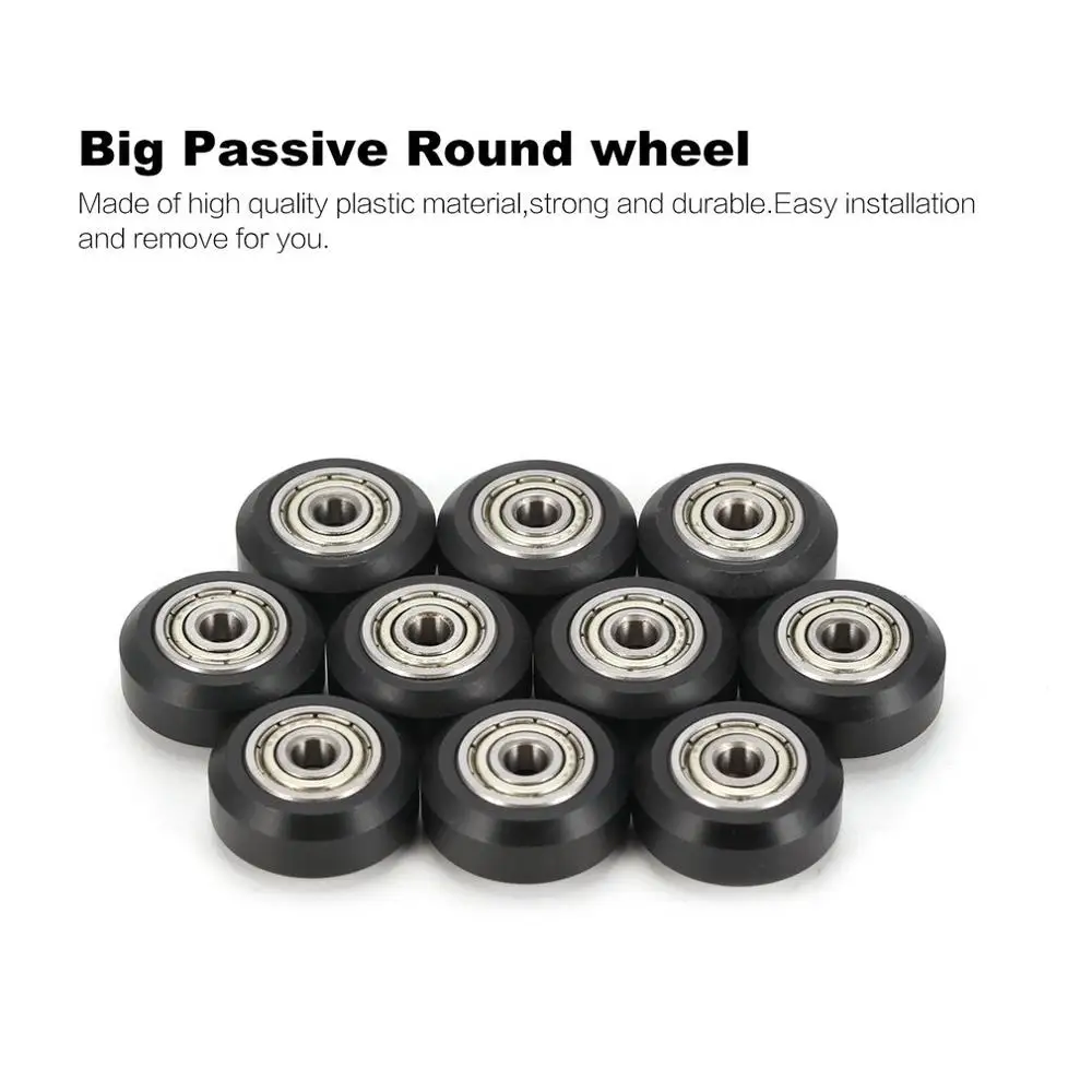 

10PCS CNC Openbuilds Plastic wheel POM with Big Passive Round wheel perlin wheel for V-Slot C-Beam 3D Printer Parts