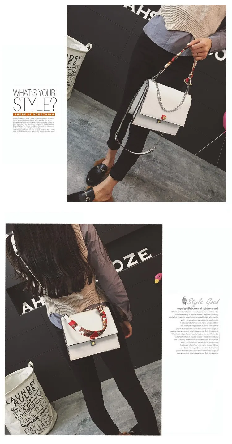 1 Women Handbags Autumn And Winter New Scarf Small Square Package Korean Fashion Multi-layer Packet Chain Shoulder Messenger Bag