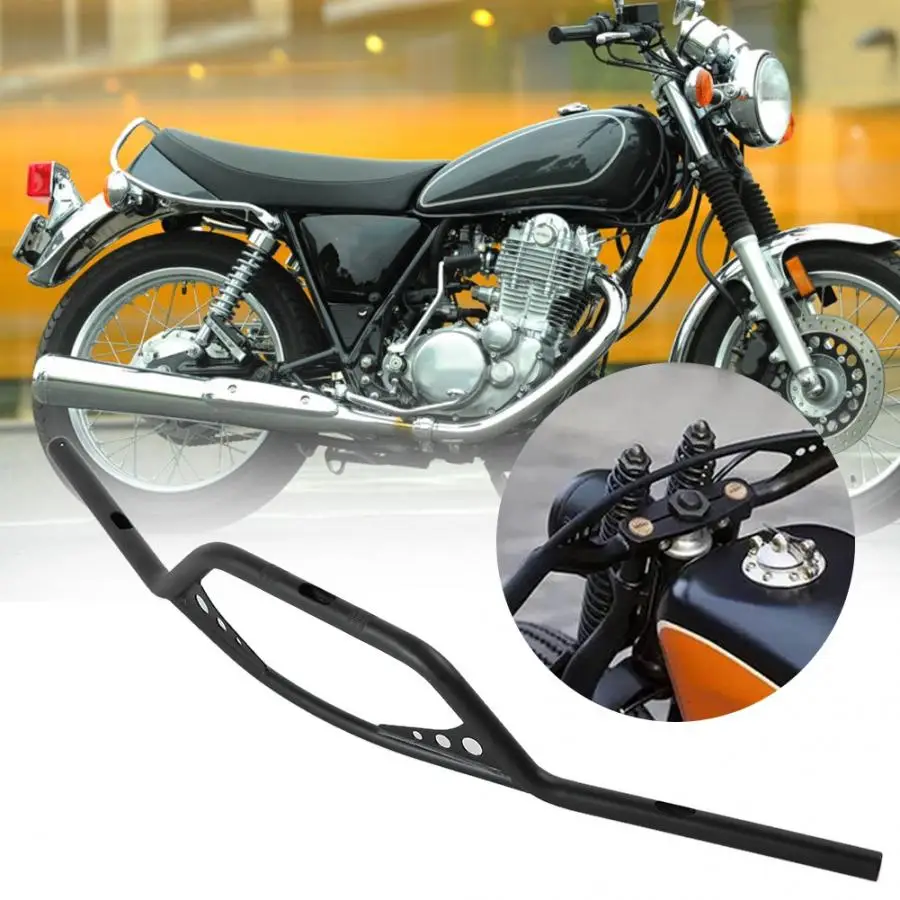 Универсальный руль мотоцикла 22 мм алюминиевый сплав ретро мотоцикл модифицированный руль черный кафе стиль мотоциклист aksesuarlari