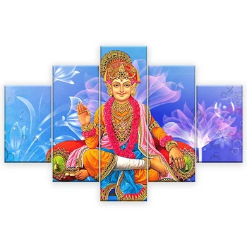 

5 panels Famous HD Print Buddha Canvas Painting Wall Pictures For Living Room kitchen Room decorative