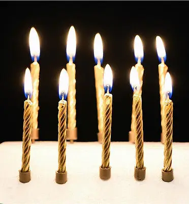 

Gold /Silver Happy Birthday Cake Candles Funny Birthday Wedding Xmas Candles