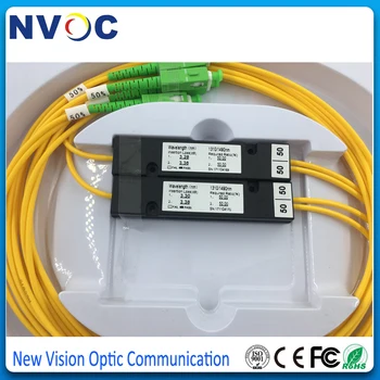 

4Pcs/Lot,50/50,1X2 FBT Fiber Coupler,SM,Single Window,1490nm,2.0mm,1M,ABS Pacakge:90*20*10,SC/APC,1*2 Fiber Optic Splitter
