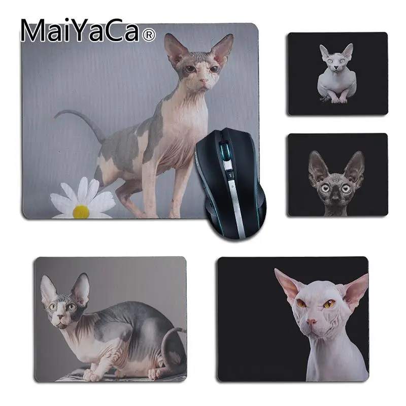 

MaiYaCa Your Own Mats cool Sphynx cat small Gaming mousepad for Dota2 CS mouse pad gamer Gift for family friends and Lover