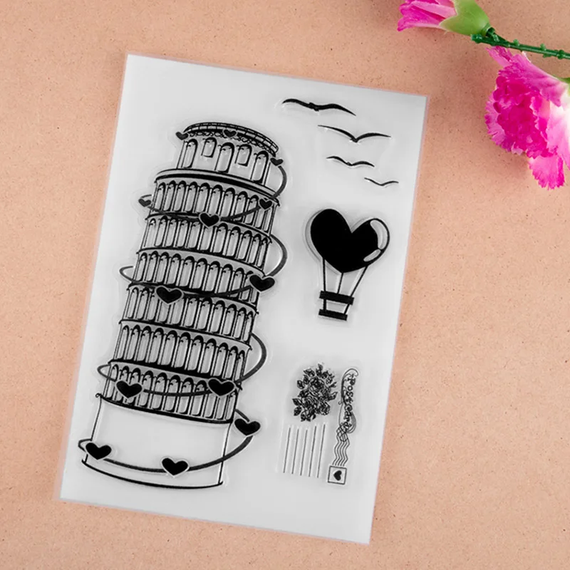 

Skull Tower Transparent Clear Silicone Stamps for DIY Scrapbooking/Card Making/Kids Fun Decoration Supplies
