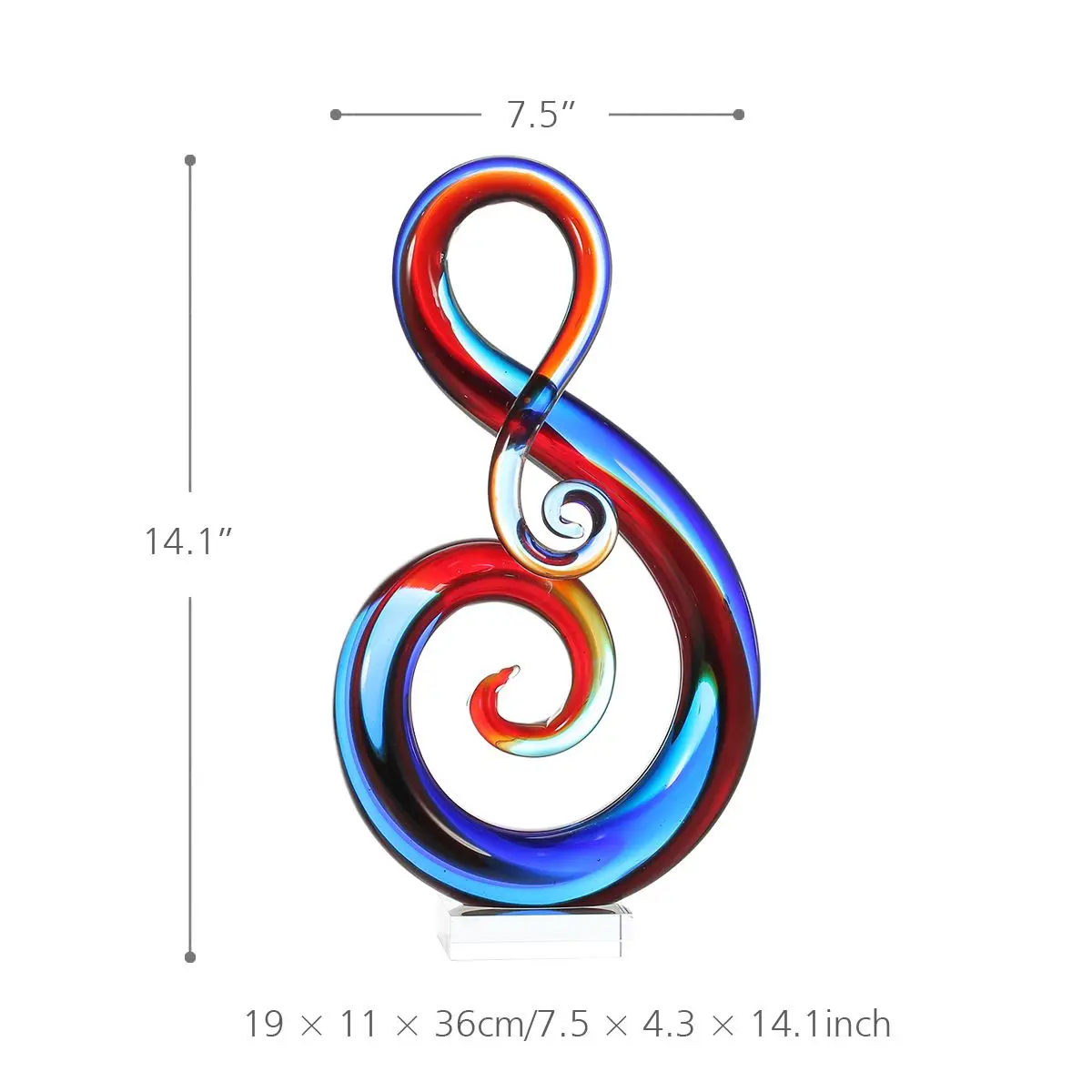 Tooarts Music Note стеклянные фигурки домашний декор животное орнамент подарки