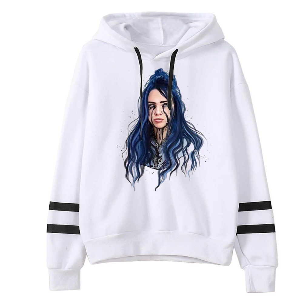 Женская одежда, худи для девушек, billie eilish, мультяшное изображение американской моды певицы, с принтом, узор, толстовки для женщин, kawaii - Цвет: C821