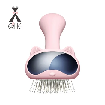 

@HE Portable Handle Pet Comb Dog Cat Hair Removal Grooming Practical Tools Cute Cat's Space Combs Comfortable Pets Massage Brush