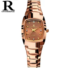 Женские часы, элегантные брендовые Роскошные Кварцевые часы из розового золота, дамские водонепроницаемые наручные часы из вольфрамовой стали, Relogio, подарок