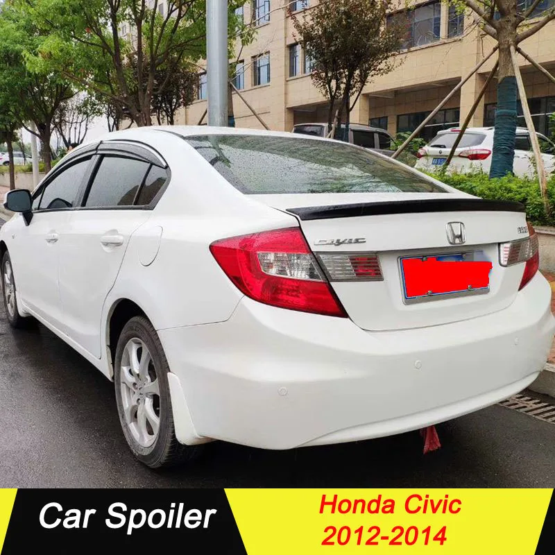 

High Quality ABS Material Car Rear Wing Spoiler For Honda Civic 2012 2013 2014