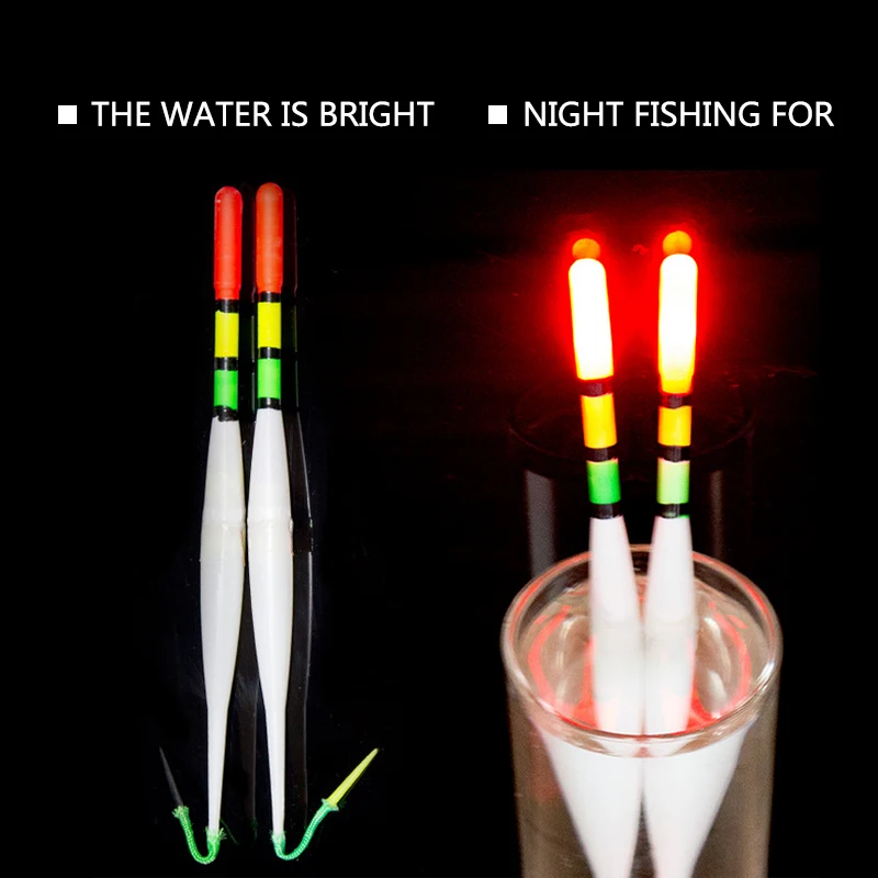 10 шт. светильник ing в воду электронный светодиодный Морской поплавки для ловли карпа ночной Светильник светящаяся плавающая поплавок