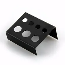 Черная Нержавеющая Сталь татуировки чернила Кубок крышка Держатель Стенд 7 отверстий поставка