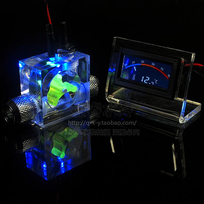 Computer water cooling liquid flow indicator Digital Pointer display