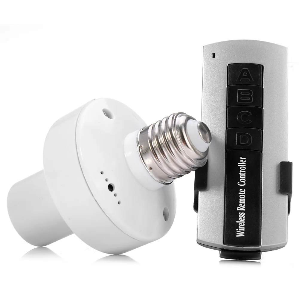 Wireless Remote Control 220V E27 Screw Type Lamp Holder Base Lampholder