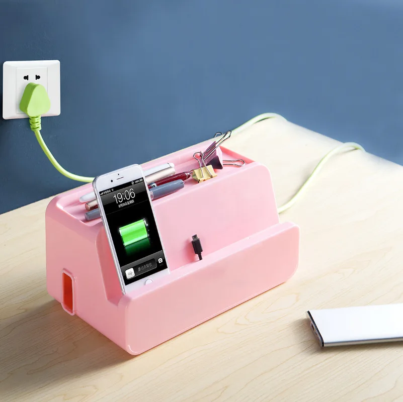 Power cord storage cassette cooling holes power cord socket storage box