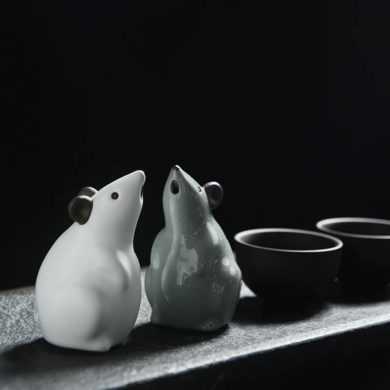 Креативная мини мышь чай домашнее животное искусство и ремесла Керамические животные мыши фигурки Сказочный Сад миниатюры украшение дома подарки