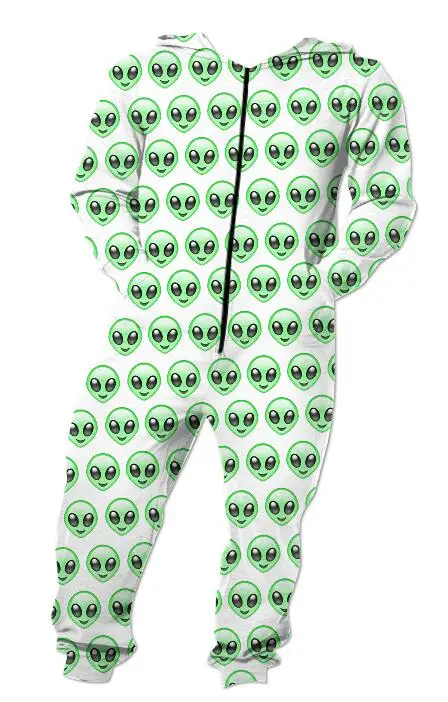 Bestbikiniamerican 激安 3dフルプリントtシャツ絵文字宇宙エイリアンジャンプスーツファッション 衣類グリーンエイリアンのジップアップパーカークルーネックユニセックススウ ェットシャツドロップ船 通販 価格