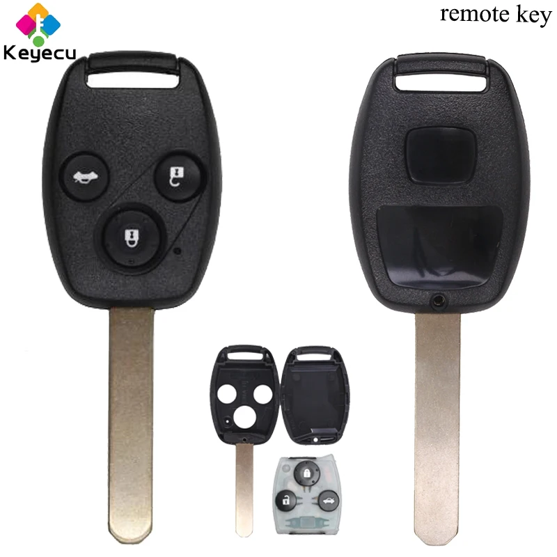 

KEYECU Remote Car Key - 3 Buttons & ID46 Chip & 313.8MHz - FOB for Honda Civic LX COUPE 2D/ SEDAN 4D 2006-2012 ODYSSEY 2011 2012