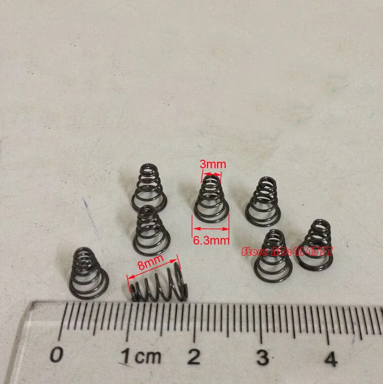 20 шт 0,5*3& 6,3*8 мм сталь коническая катушка пружина 0,5 мм проволока коническая спиральная пружина сжатия двойная Коническая пружина