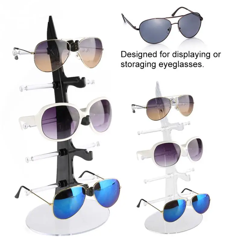 5 Layers Plastic Sunglass Display Rack Shelf Eyeglasses Show Stand Jewelry Holder for Multi