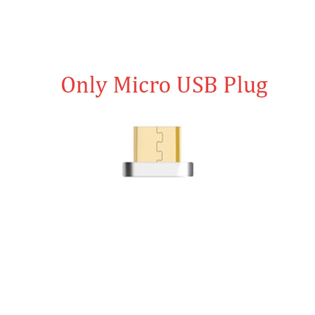Магнитный кабель type-C для Android, 1 м, 2,4 А, кабель для быстрой зарядки и передачи данных, адаптеры для samsung, huawei, USB C, Магнитный провод, шнур - Цвет: ONLY Micro Plug