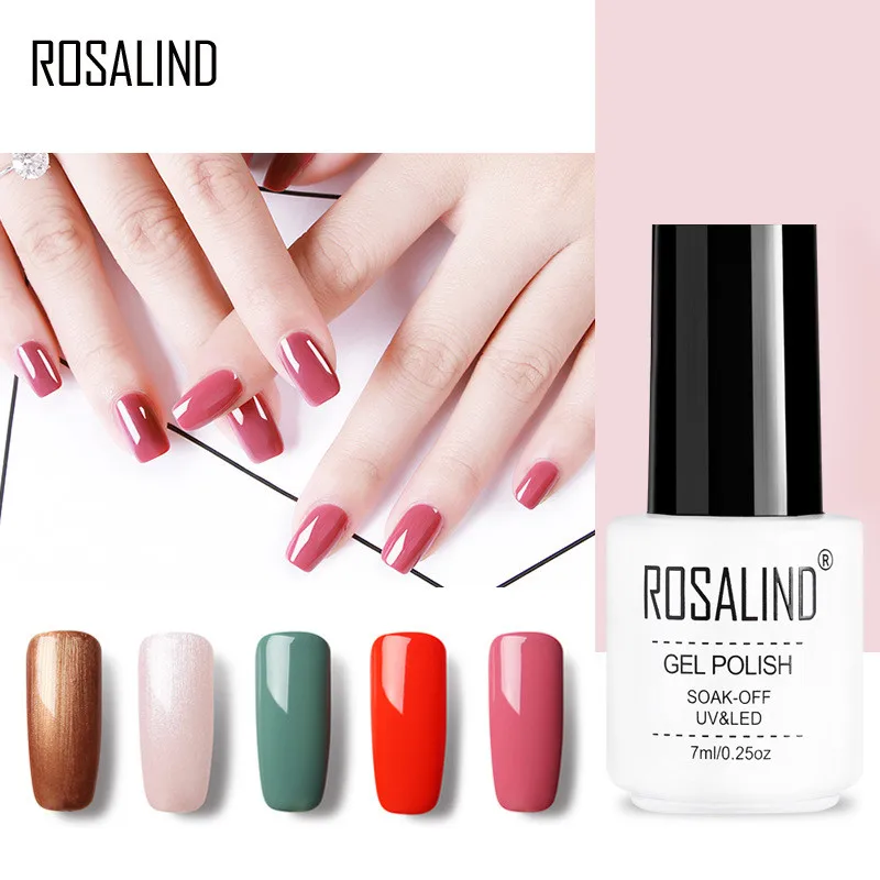ROSALIND Nail Art Polish Poly Gel Varnish For Manicure UV Primer Vernis Semi Permanent Hybrid Set Cuticle oil | Красота и здоровье