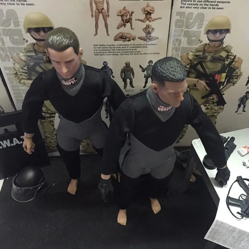 Черный гидрокостюм для дайвинга Mnotht 1/6 Solider аксессуары 12 дюймовых фигурок l30|1/6