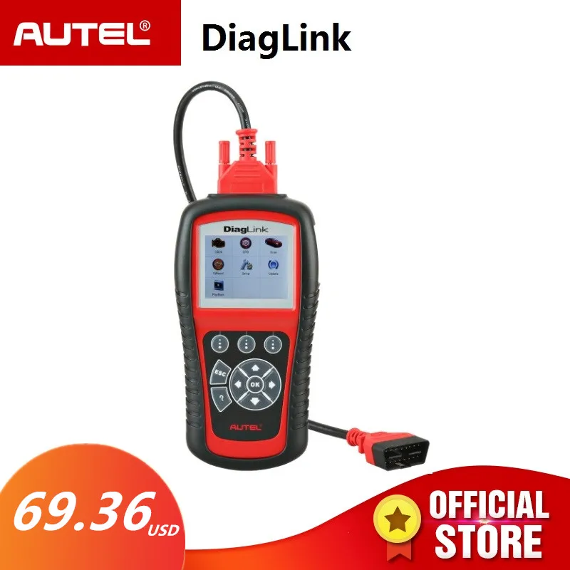 Autel Diaglink OBDII EOBD Auto Diagnostic Tool OBD2 Code Reader as autel md802 full system Scanner for oil reset EPB PK md805 Autel Diaglink OBDII EOBD Auto Diagnostic Tool OBD2 Code Reader as autel md802 full system Scanner for oil reset EPB PK md805