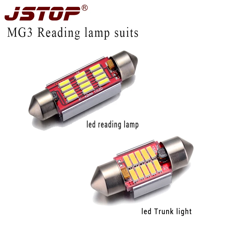 

JSTOP 2piece /set MG3 car reading lamps c5w canbus dome bulbs 31mm 12V led high quality festoon 41mm Luggage Compartment Lights