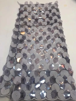 

Latest 2019 Dubai Tulle Lace Fabric Nigerian French Velvet Lace Fabric With Sequins Embroidered African Lace Fabric ZX31881