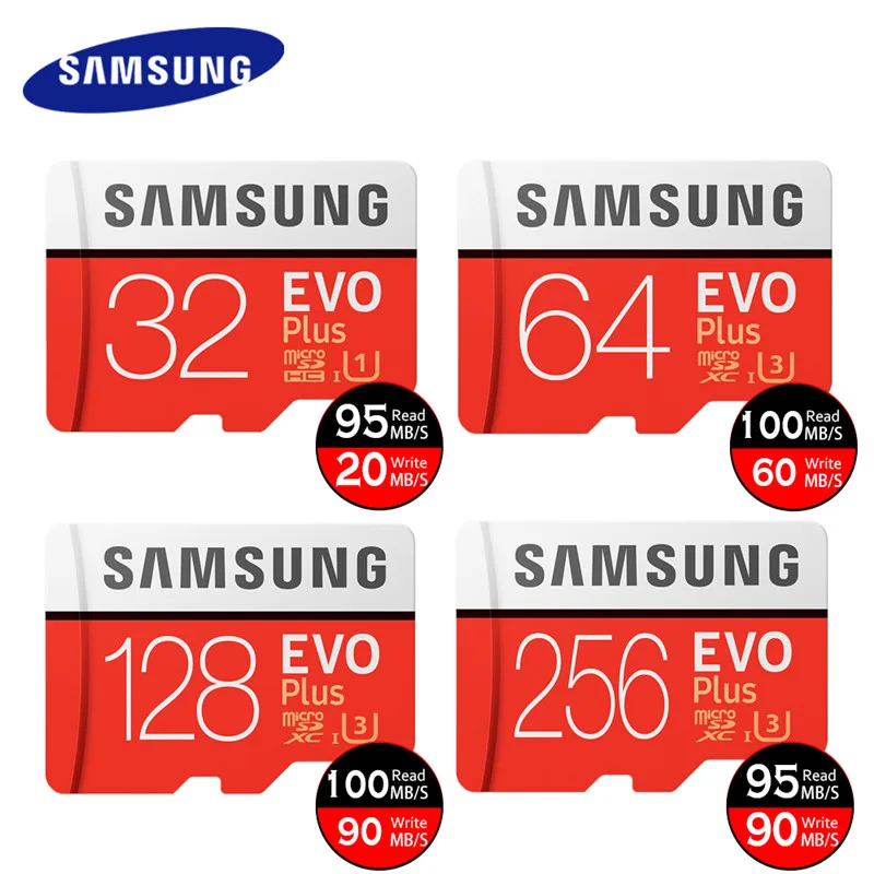 Купить SAMSUNG Micro SD карта 32 ГБ, 64 ГБ и 128 ГБ 100 МБ с. для телефона Class10 U3 4 K U1 Microsd флэш карта памяти карты памяти для телефона SDHC SDXC