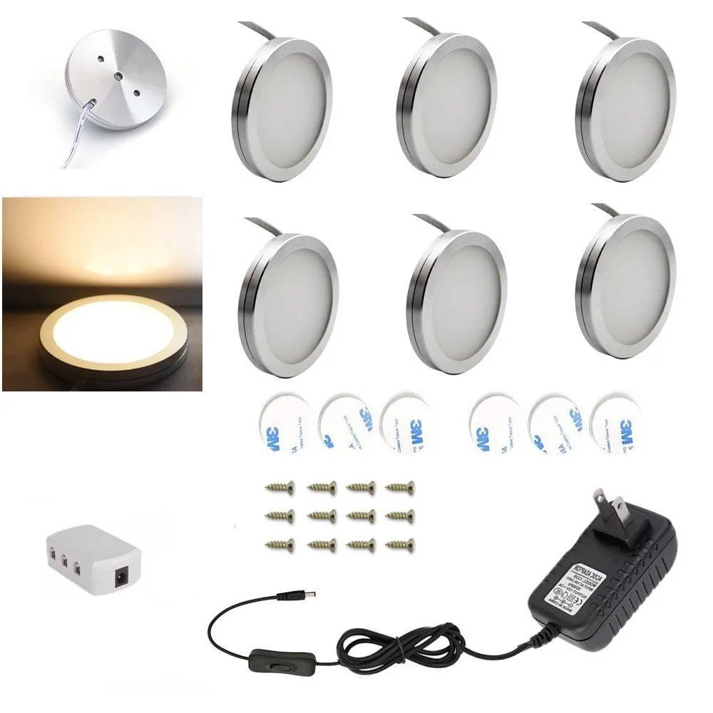 

4/6/8PCS LED Under Cabinet Light 12V 2.5W Kitchen lights bar lamp with Switch Home wardrobe Lamp Showcase Lamps Decoration