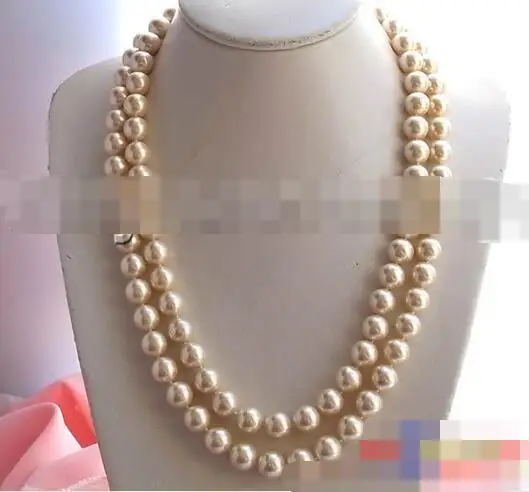 

song voge gem nanJ0572 CHAMPAGNE SOUTHSEA SHELL PEARL NECKLACE