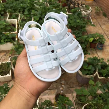

Mini Melissa 2019 Mini Children Jelly Shoes Roman Girls Boys Sandals Hollow Baby Shoes Non-slip Sandals High Quality Shoes