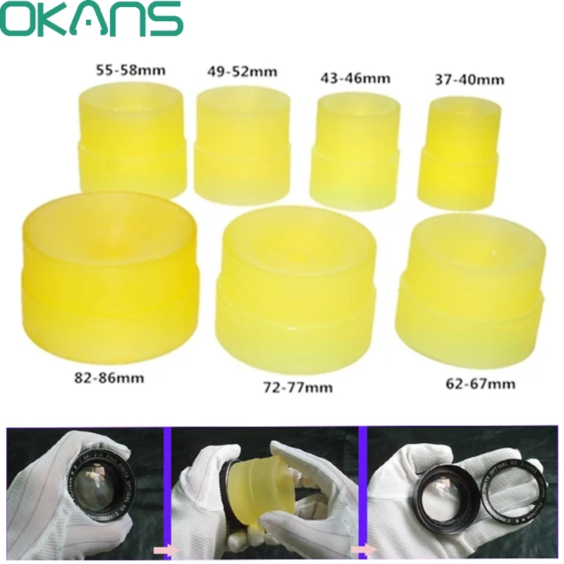 7PCS Rubber Repair Tool Set Ring Filter Removal Spanner Wrench For DSLR
