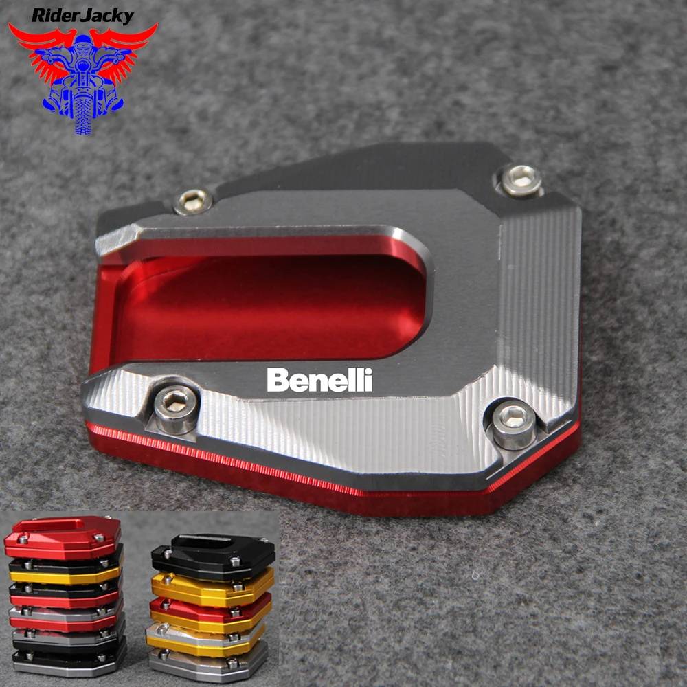 

Aluminum Motorcycle Side Kickstand Stand Extension Plate Pad Enlarger For Benelli TNT125 TNT135 TNT600 BJ125 BJ600 BJ300